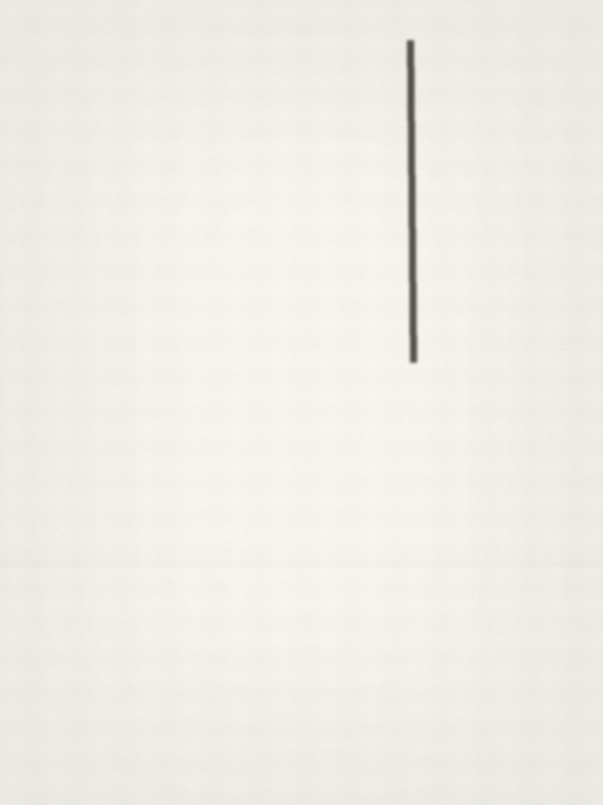 Slow Surface — cream vertical painting on linen with a narrow charcoal accent